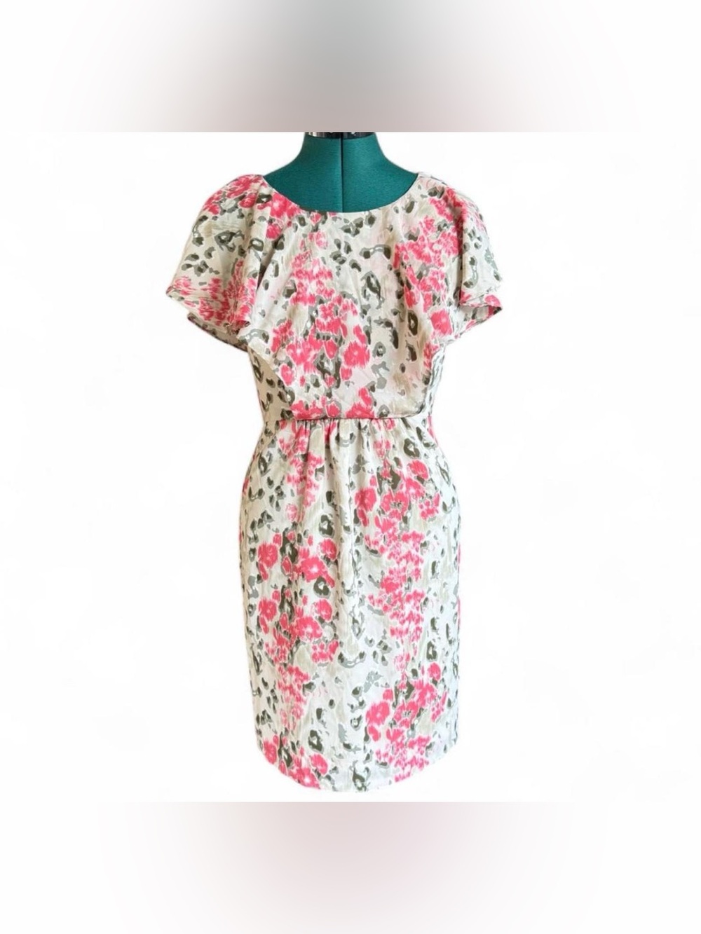 Julie Dillon Floral Pink Short-Sleeve Mini Dress